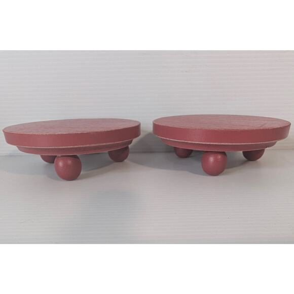 Defined Déco Wooden Risers – Set of 2 (Red, 4") - Picture 3 of 4